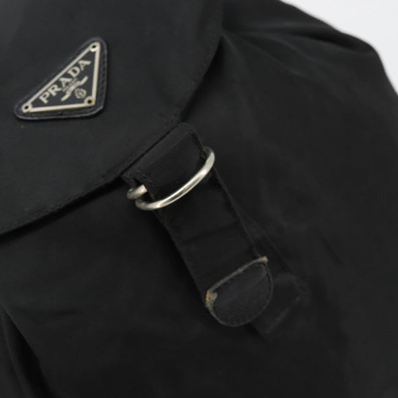 PRADA Backpack Nylon Silver Black Auth bs34742