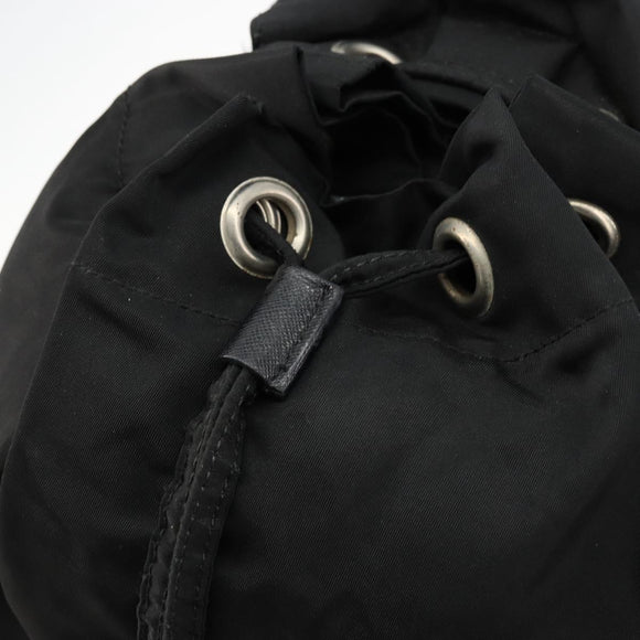 PRADA Backpack Nylon Silver Black Auth bs34742
