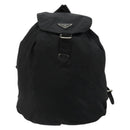 PRADA Backpack Nylon Silver Black Auth bs34742-2