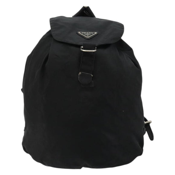PRADA Backpack Nylon Silver Black Auth bs34742