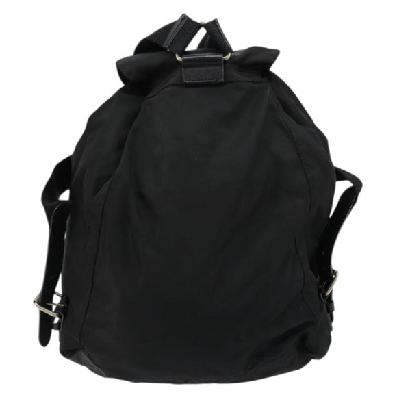 PRADA Backpack Nylon Silver Black Auth bs34742