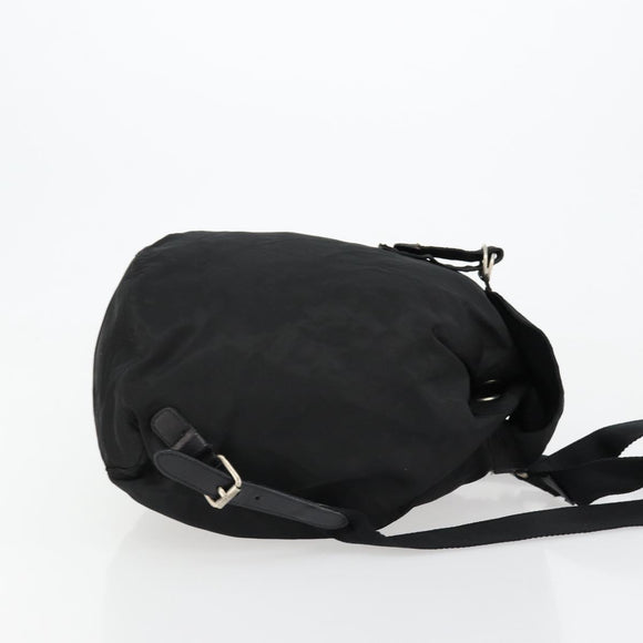 PRADA Backpack Nylon Silver Black Auth bs34742