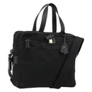 PRADA Hand Bag Nylon 2way Black Silver Auth bs34745-1