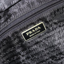 PRADA Hand Bag Nylon 2way Black Silver Auth bs34745-19
