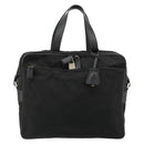 PRADA Hand Bag Nylon 2way Black Silver Auth bs34745-2