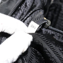 PRADA Hand Bag Nylon 2way Black Silver Auth bs34745-27