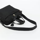 PRADA Hand Bag Nylon 2way Black Silver Auth bs34745-9