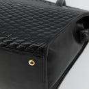 BALLY Gewatteerde Handtas Leer Zwart Goud Auth bs34746-8