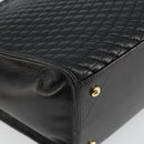BALLY Gewatteerde Handtas Leer Zwart Goud Auth bs34746-15