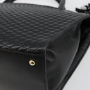 BALLY Gewatteerde Handtas Leer Zwart Goud Auth bs34746-16