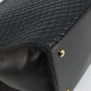 BALLY Gewatteerde Handtas Leer Zwart Goud Auth bs34746-17