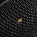 BALLY Gewatteerde Handtas Leer Zwart Goud Auth bs34746-18