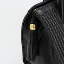 BALLY Gewatteerde Handtas Leer Zwart Goud Auth bs34746-19