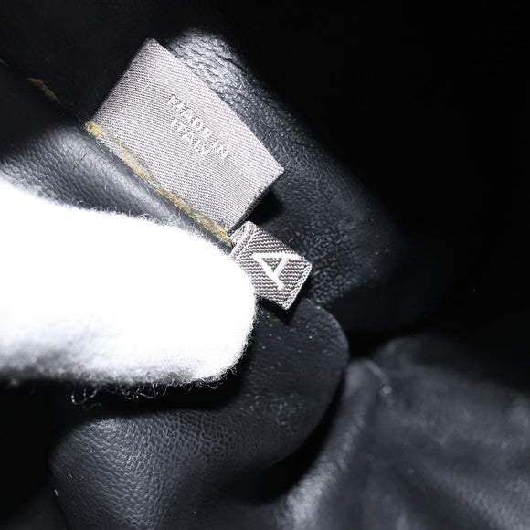 BALLY Gewatteerde Handtas Leer Zwart Goud Auth bs34746