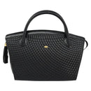 BALLY Gewatteerde Handtas Leer Zwart Goud Auth bs34746-13