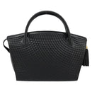 BALLY Gewatteerde Handtas Leer Zwart Goud Auth bs34746-2