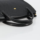 BALLY Gewatteerde Handtas Leer Zwart Goud Auth bs34746-7