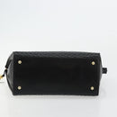 BALLY Gewatteerde Handtas Leer Zwart Goud Auth bs34746-5