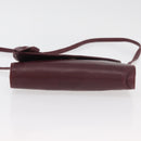VALENTINO Shoulder Bag Leather Bordeaux Gold Auth bs34747-6