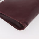 VALENTINO Shoulder Bag Leather Bordeaux Gold Auth bs34747-16