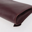 VALENTINO Shoulder Bag Leather Bordeaux Gold Auth bs34747-17