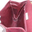 VALENTINO Shoulder Bag Leather Bordeaux Gold Auth bs34747-21