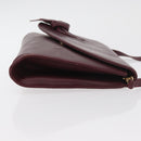 VALENTINO Shoulder Bag Leather Bordeaux Gold Auth bs34747-4