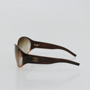 CHANEL Sunglasses plastic Brown CC Auth bs34750-4