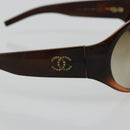 CHANEL Sunglasses plastic Brown CC Auth bs34750-8