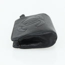 CHANEL Coin Purse Caviar Skin Black Gold CC Auth bs34754-3