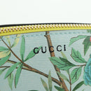 GUCCI Pen Case Leather Light Blue Gold 662130 Auth bs34755M-12