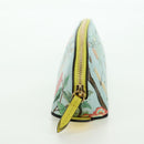 GUCCI Pen Case Leather Light Blue Gold 662130 Auth bs34755M-5