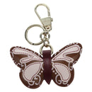 GUCCI GG Geprägtes Leder Schmetterling Taschenanhänger Braun Gold Authentisch bs34756M-13