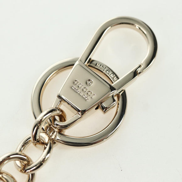 GUCCI GG geprägter Leder Eulen Taschenanhänger Leder Rosa Gold Auth bs34758M