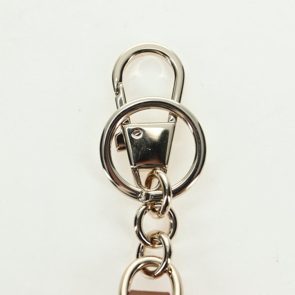 GUCCI GG geprägter Leder Eulen Taschenanhänger Leder Rosa Gold Auth bs34758M