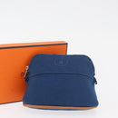 HERMES Bolide Pouch 15 cotton Blue Auth bs34759A-12