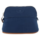 HERMES Bolide Pouch 15 cotton Blue Auth bs34759A-13