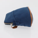 HERMES Bolide Pouch 15 cotton Blue Auth bs34759A-4