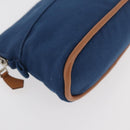 HERMES Bolide Pouch 15 cotton Blue Auth bs34759A-7