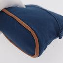 HERMES Bolide Pouch 15 cotton Blue Auth bs34759A-14