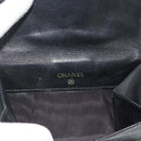 CHANEL Bifold Wallet Caviar Skin Black Gold CC Auth bs34761-8