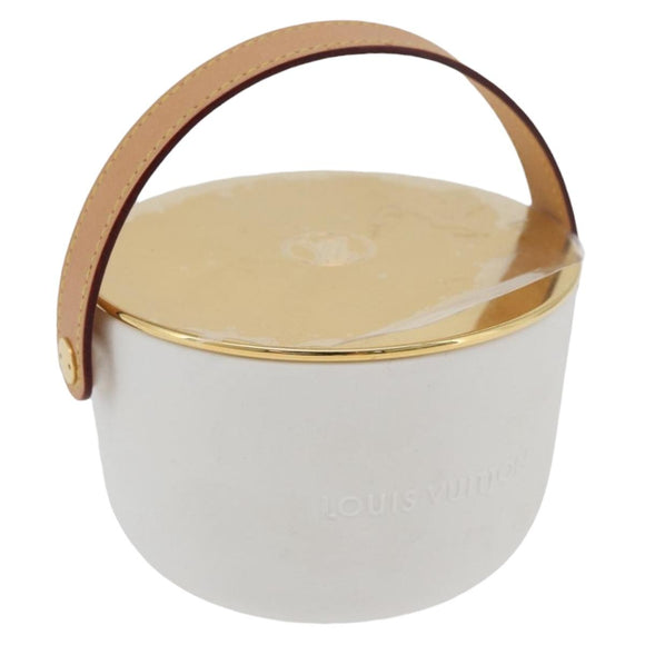 LOUIS VUITTON L'AIR DU JARDIN Aroma Candle Pottery White LV Auth bs34762A