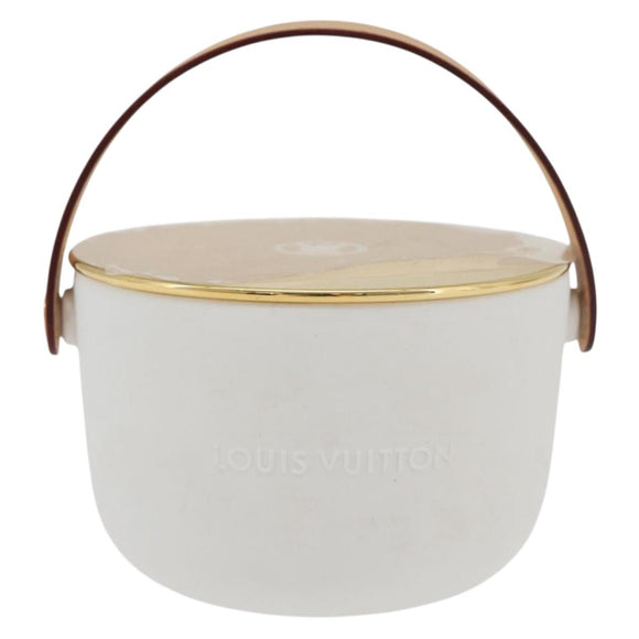 LOUIS VUITTON L'AIR DU JARDIN Aroma Candle Pottery White LV Auth bs34762A