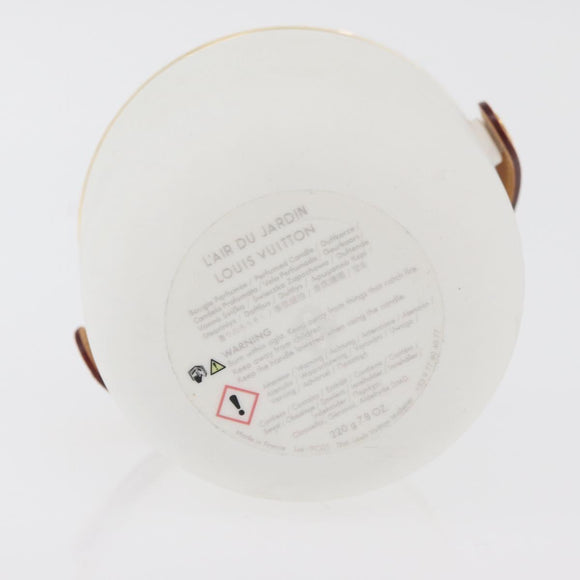 LOUIS VUITTON L'AIR DU JARDIN Aroma Candle Pottery White LV Auth bs34762A