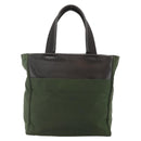 PRADA Tote Bag Nylon Khaki Silver Auth bs34763-13