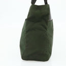 PRADA Tote Bag Nylon Khaki Silver Auth bs34763-3