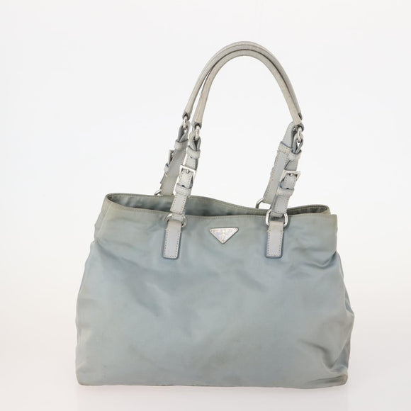 PRADA Hand Bag Nylon 4 Set White Khaki Light Blue Auth bs34766