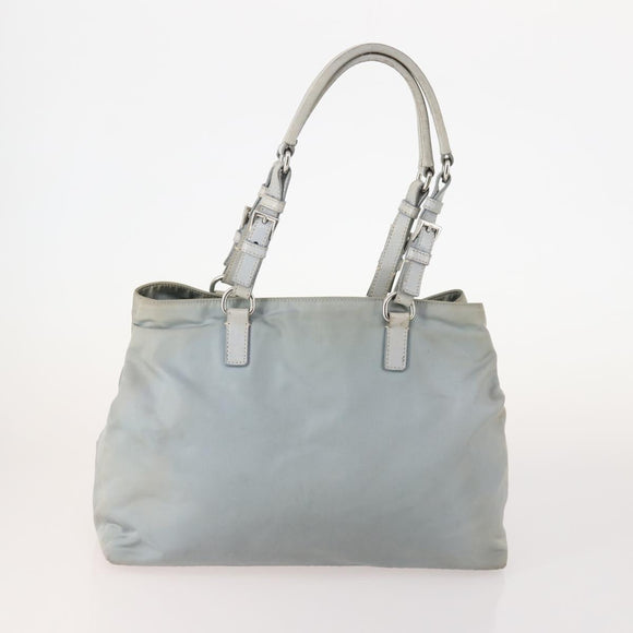PRADA Hand Bag Nylon 4 Set White Khaki Light Blue Auth bs34766