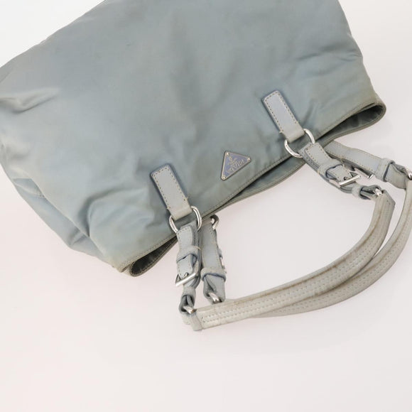PRADA Hand Bag Nylon 4 Set White Khaki Light Blue Auth bs34766