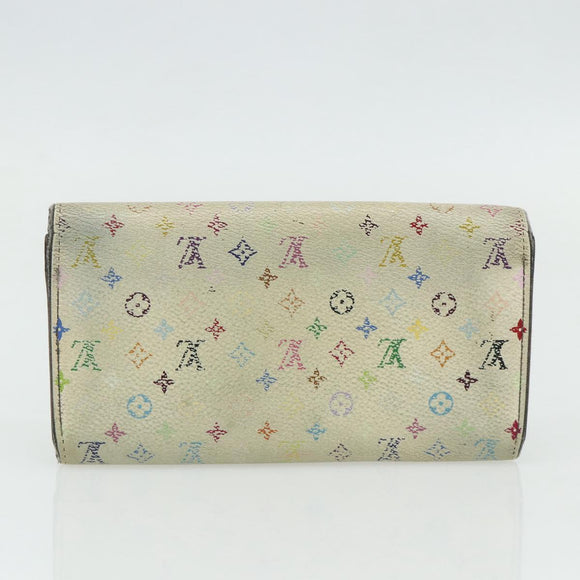 LOUIS VUITTON Multicolor Portefeuille Sarah 2 Set White Black Auth bs34773